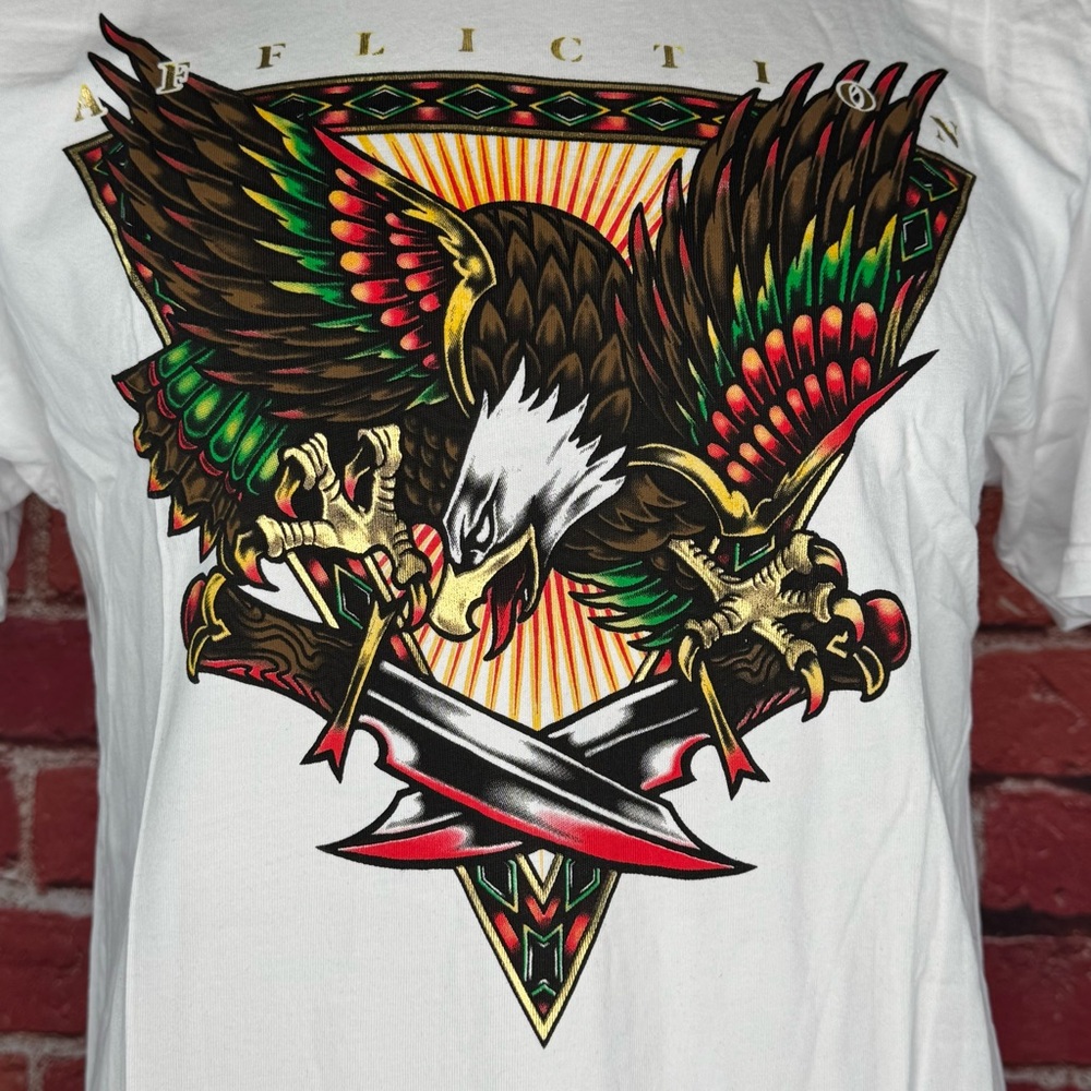 Affliction Black Label Men’s Eagle Short Sleeve T-shirt- Large - NWT - Picture 3 of 12